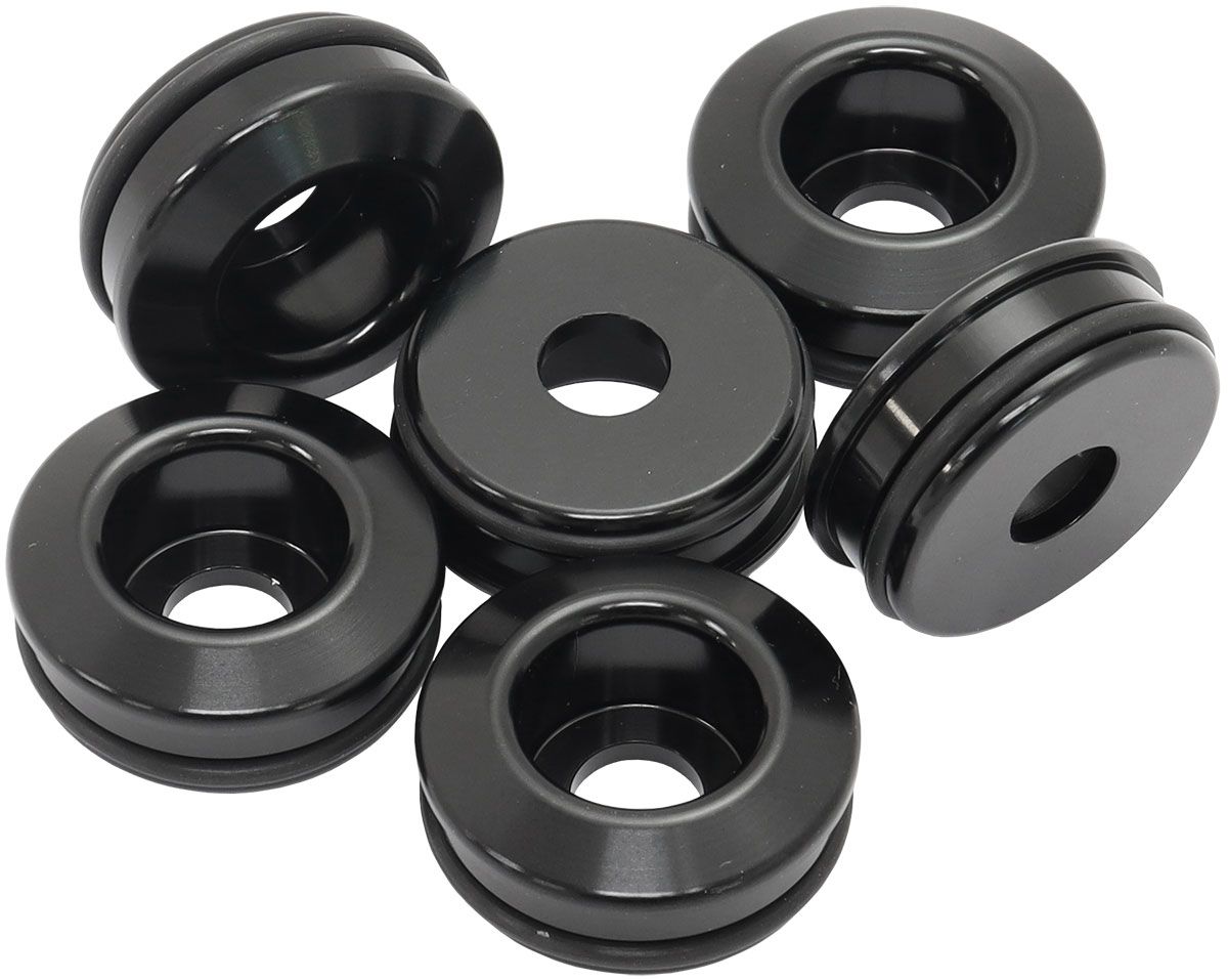 Aeroflow Nissan RB25 Fuel Injector Insert Adapters - Black AF59-2210