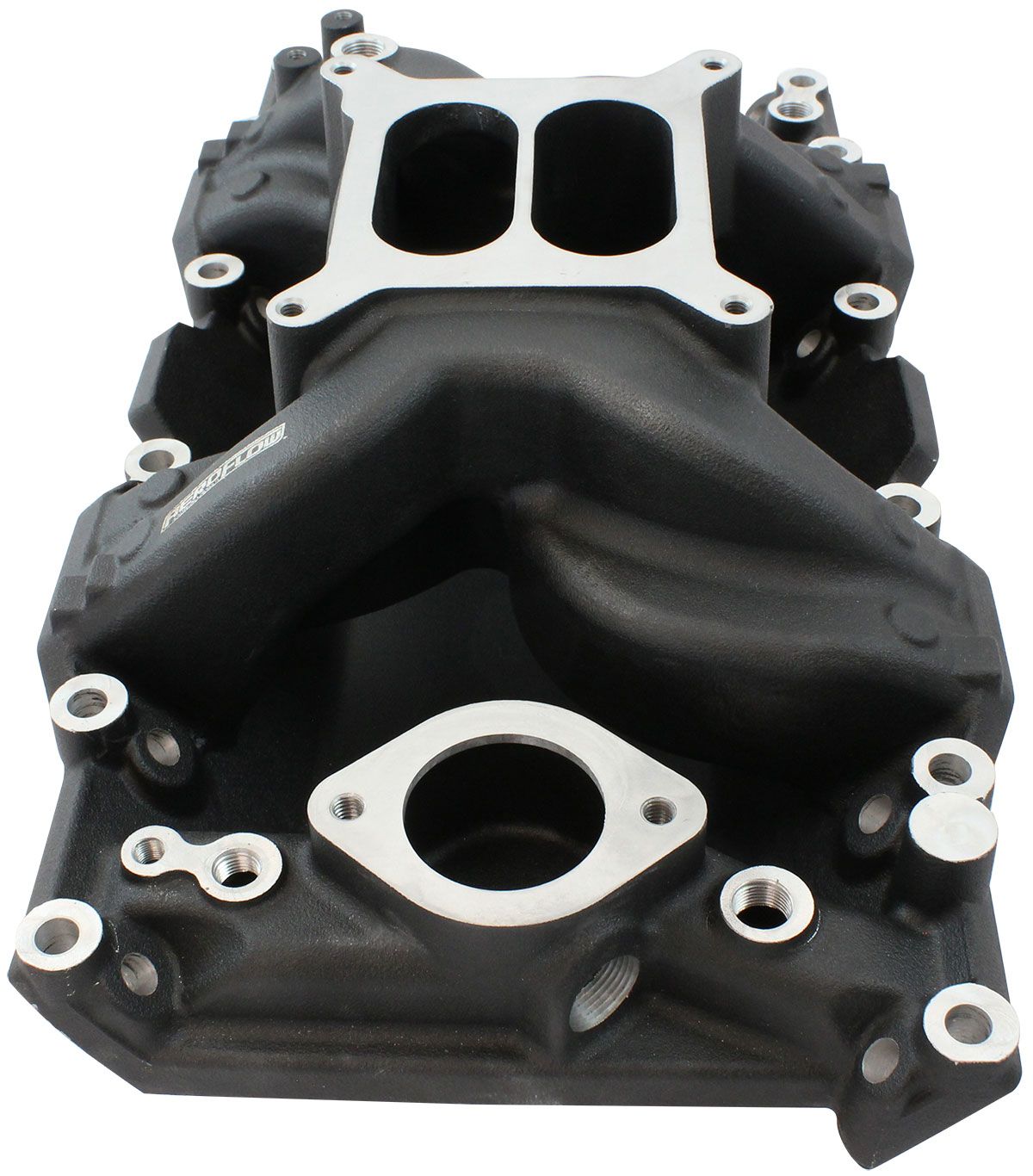 Small Block Chrysler Air Gap Dual Plane Intake Manifold, Black Finish