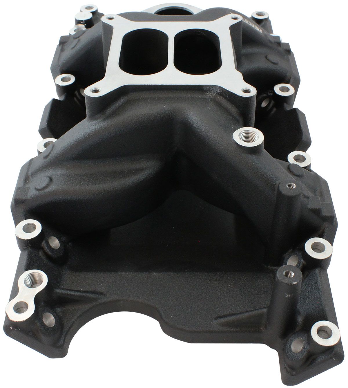 Small Block Chrysler Air Gap Dual Plane Intake Manifold, Black Finish