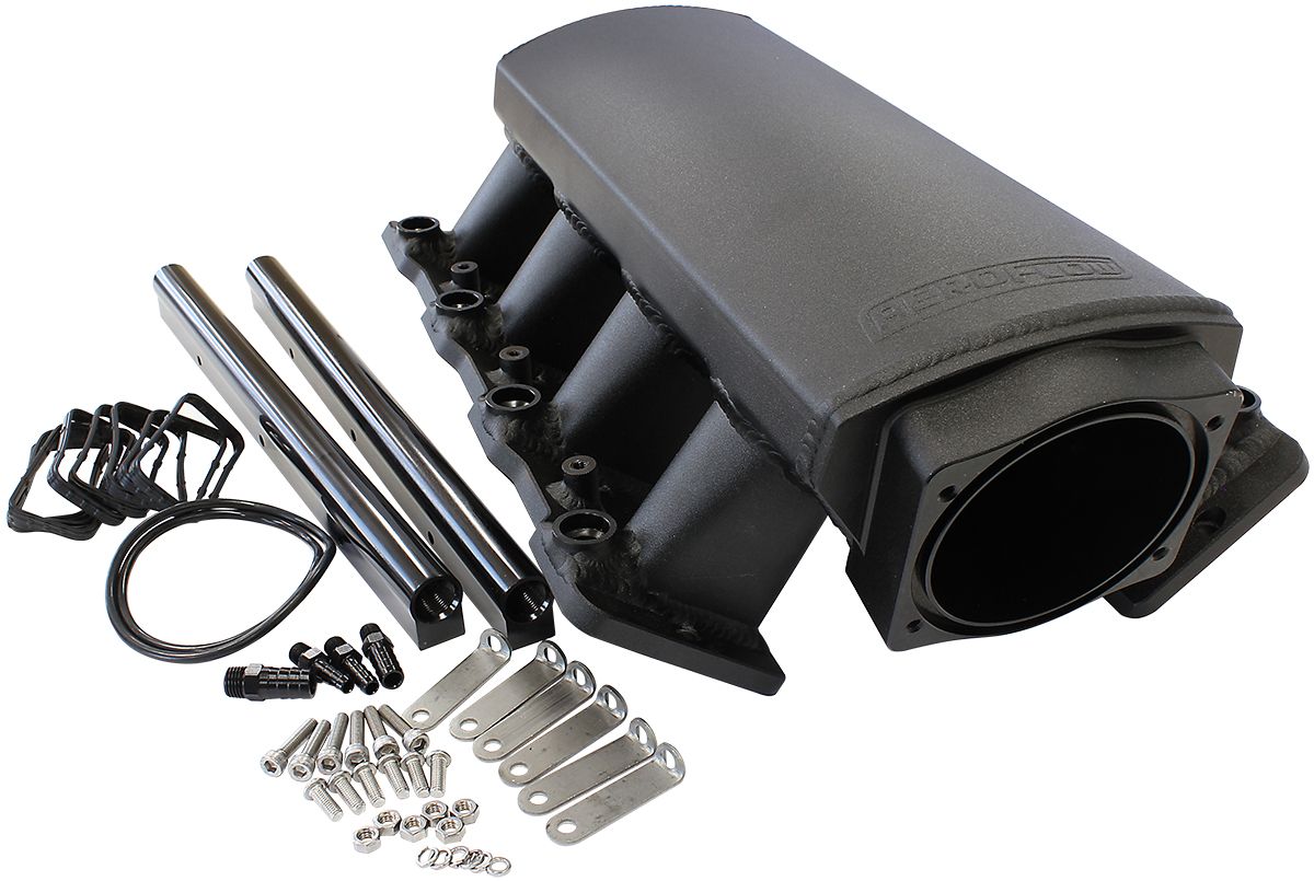 Aeroflow GM LS1/LS2 Sheet Metal Intake Manifold with Fuel Rail and Mounting Kit AF6233-50