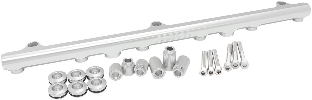 Aeroflow Nissan RB25 Billet EFI Fuel Rail - Silver AF64-2210S