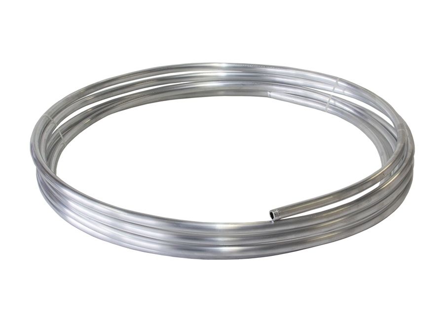 CLEARANCE Aluminium & Stainless Fuel Line - 7.6M Roll 
 Raw Finish