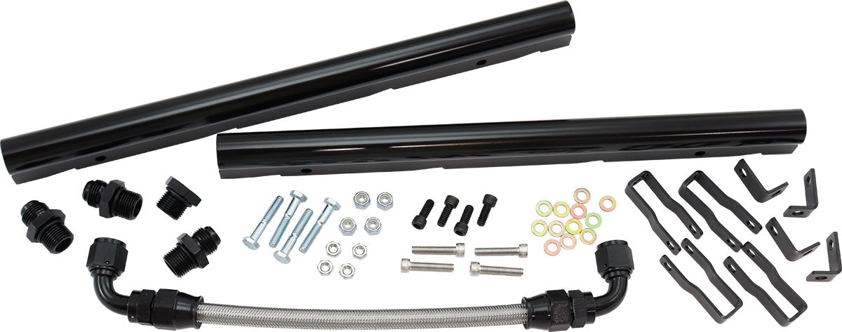 Aeroflow GM LS Fuel Rail Kit for Rectangle Port Carburettor Hi Rise Single Plane EFI Intake Manifold - AF6999-6001