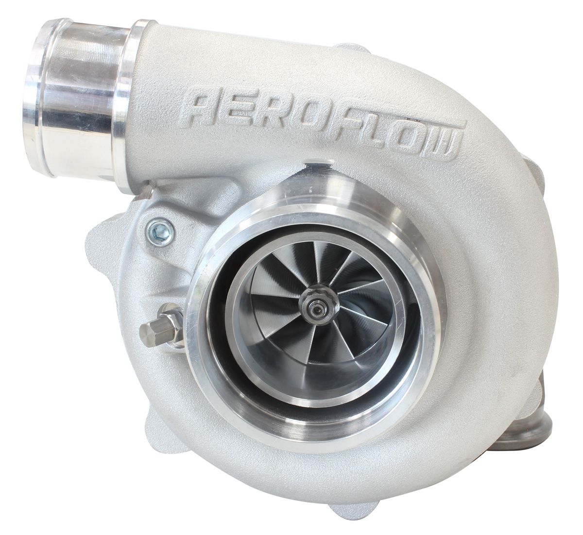 Aeroflow BOOSTED 4849 .72 Reverse Rotation Turbocharger 550HP, Natural Cast Finish AF8005