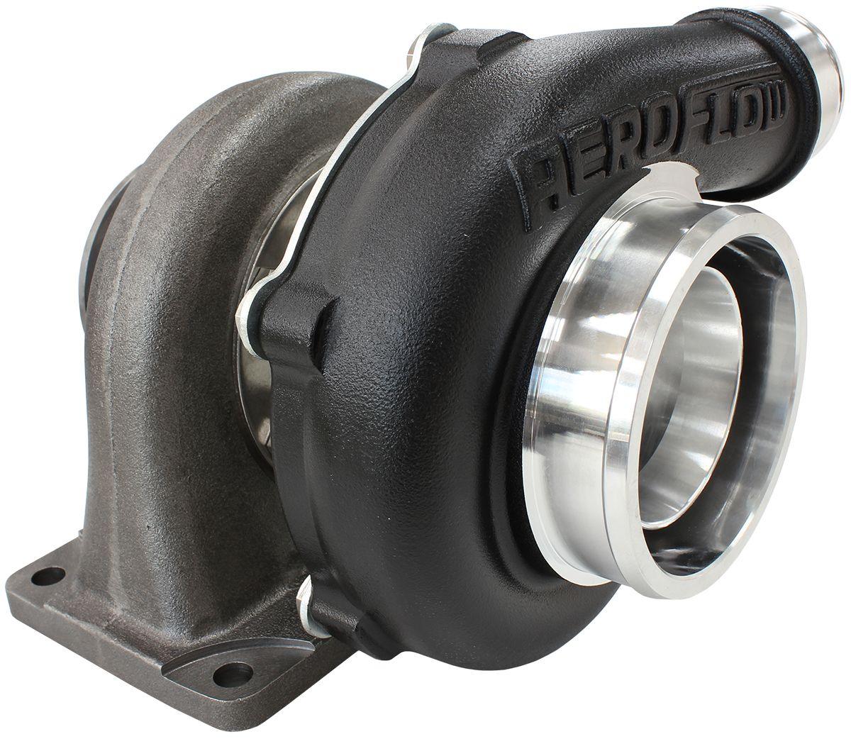 Aeroflow BOOSTED 5855 .63 Turbocharger 750HP, Hi Temp Black Finish AF8005-3005BLK