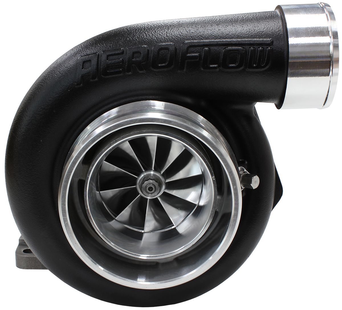 Aeroflow BOOSTED 6662 .63 Turbocharger 900HP, Hi Temp Black Finish AF8005-3015BLK