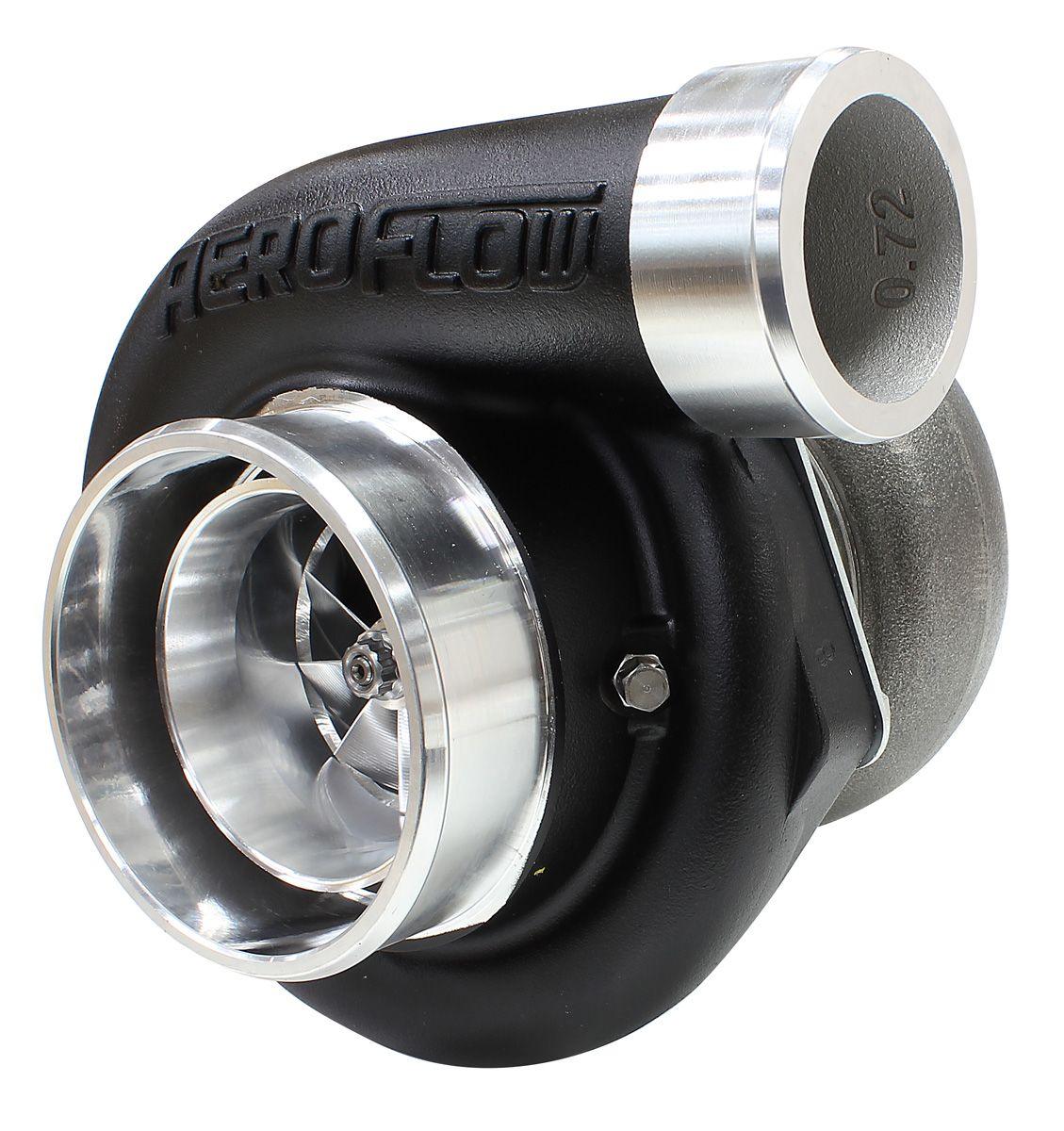 Aeroflow BOOSTED 6662 V-Band .83 Turbocharger 900HP, Hi Temp Black Finish AF8005-3022BLK