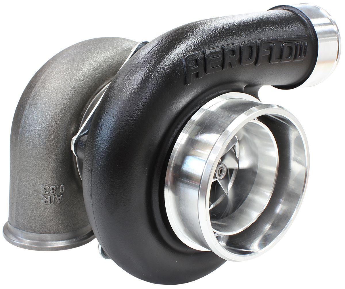 Aeroflow BOOSTED 6762 V-Band .83 Turbocharger 950HP, Hi Temp Black Finish AF8005-3025BLK