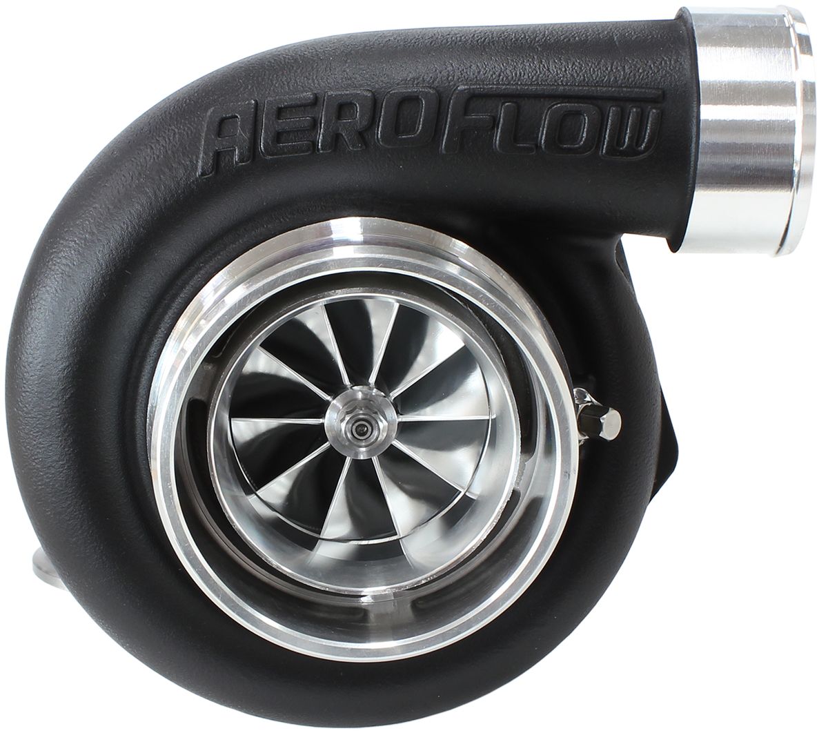 Aeroflow BOOSTED 6762 V-Band 1.21 Turbocharger 950HP, Hi Temp Black Finish AF8005-3027BLK