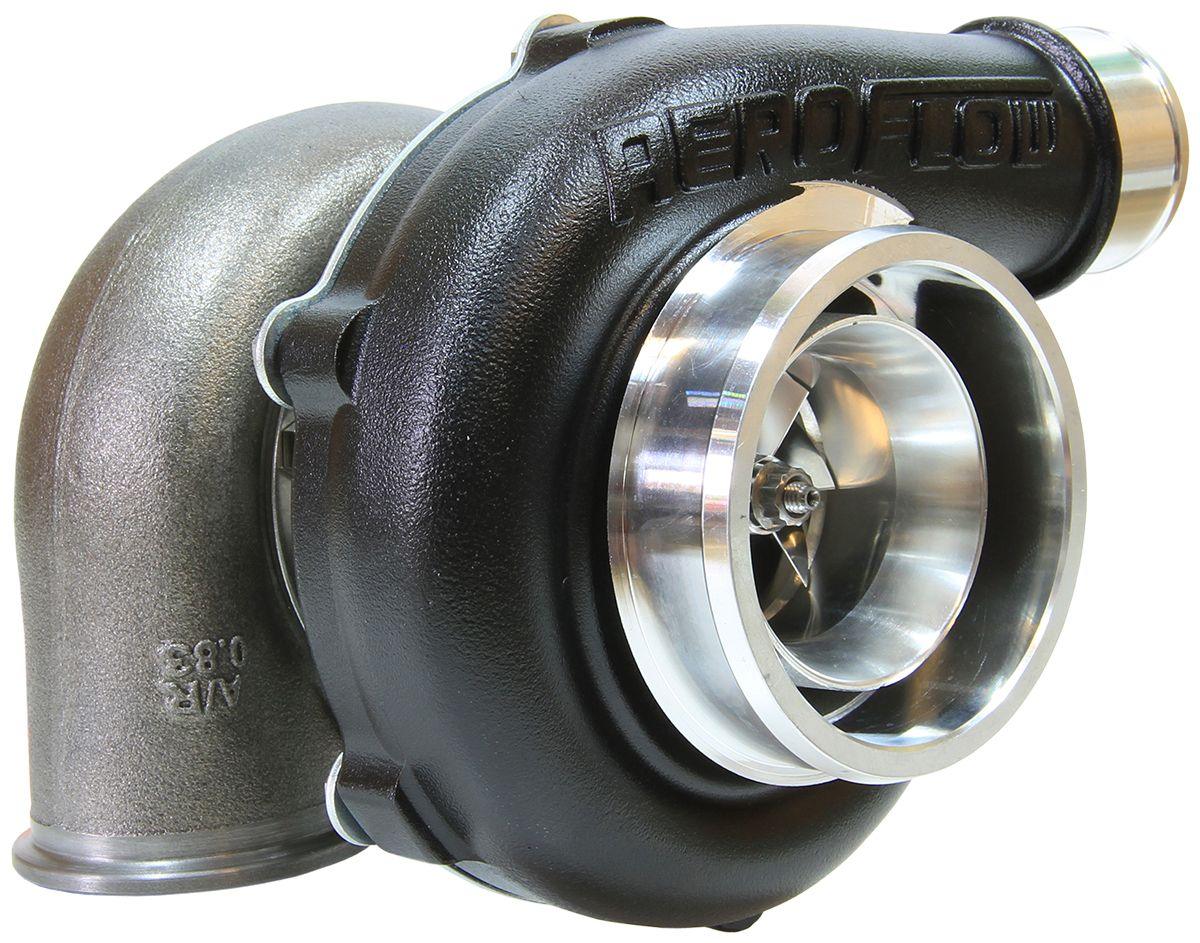 Aeroflow BOOSTED 5455 V-Band .83 Turbocharger 650HP, Hi Temp Black Finish AF8005-3031BLK