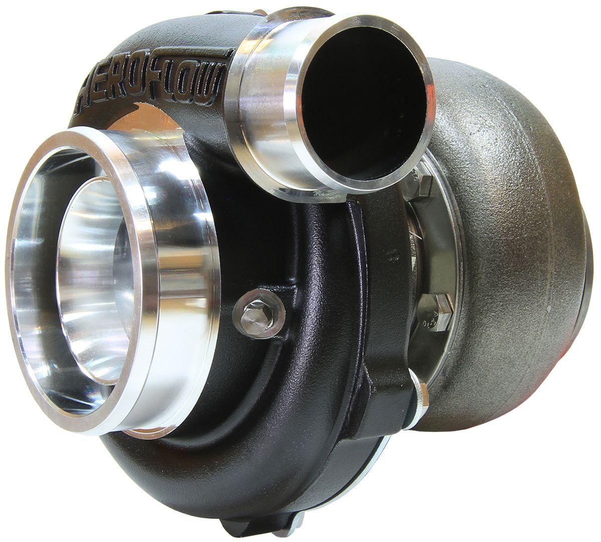 Aeroflow BOOSTED 5455 V-Band .83 Turbocharger 650HP, Hi Temp Black Finish AF8005-3031BLK