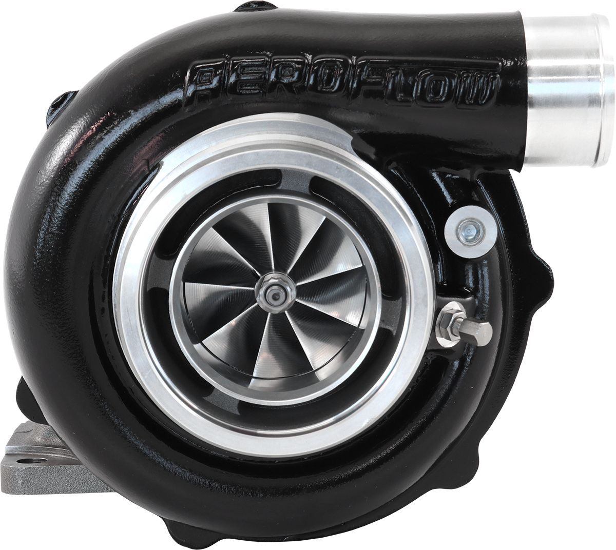 Aeroflow BOOSTED 6255 .63 Turbocharger 900HP, Hi Temp Black Finish AF8005-3051BLK