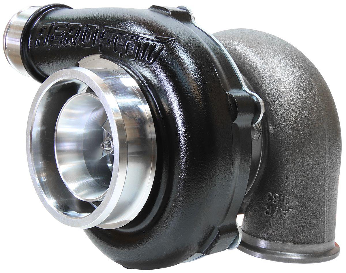 Aeroflow BOOSTED 5455 .83 Reverse Rotation Turbocharger 650HP, Hi Temp Black Finish AF800