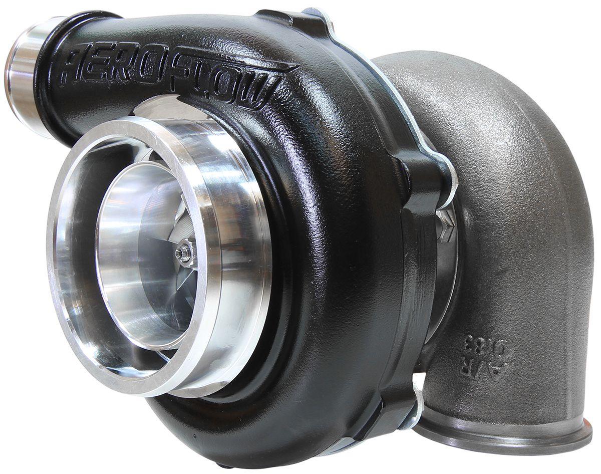 Aeroflow BOOSTED 5855 .83 Reverse Rotation Turbocharger 750HP, Hi Temp Black Finish AF800