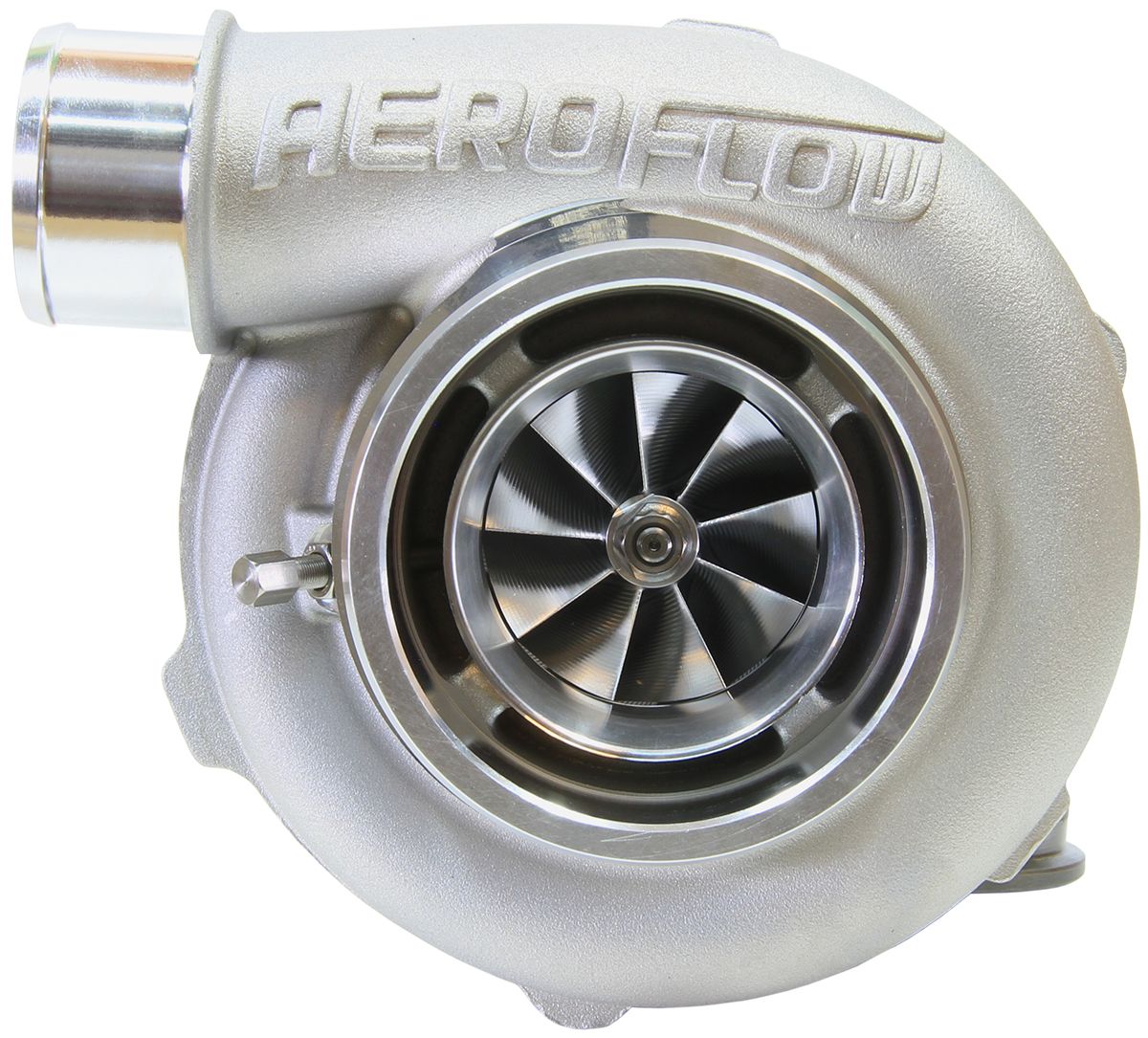 Aeroflow BOOSTED 5855 .83 Reverse Rotation Turbocharger 750HP, Natural Cast Finish AF8005