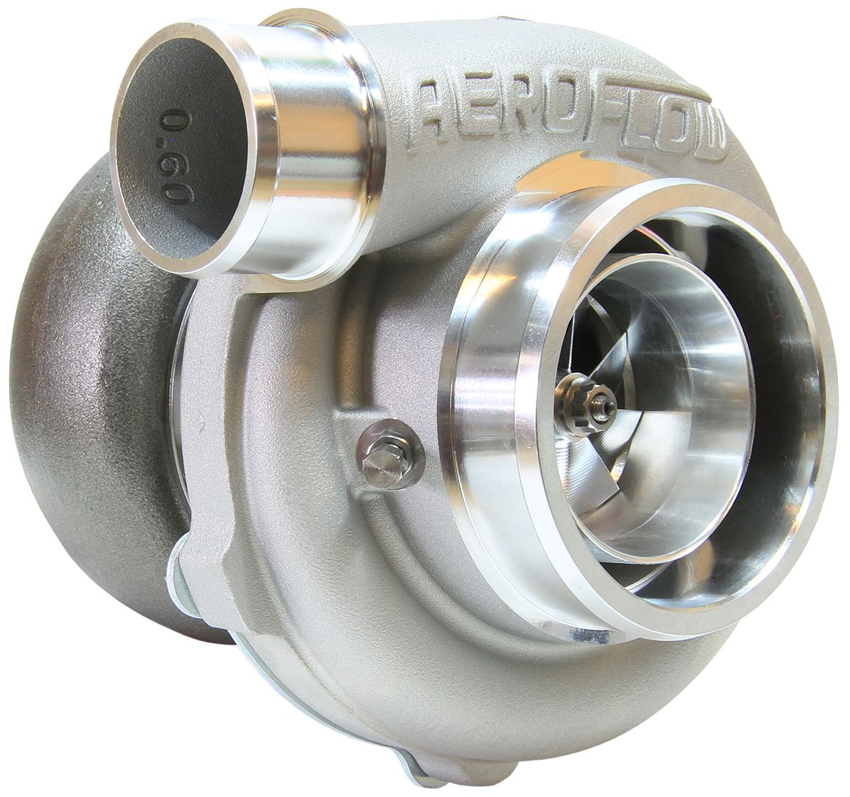 Aeroflow BOOSTED 5855 1.01 Reverse Rotation Turbocharger 750HP, Natural Cast Finish AF800