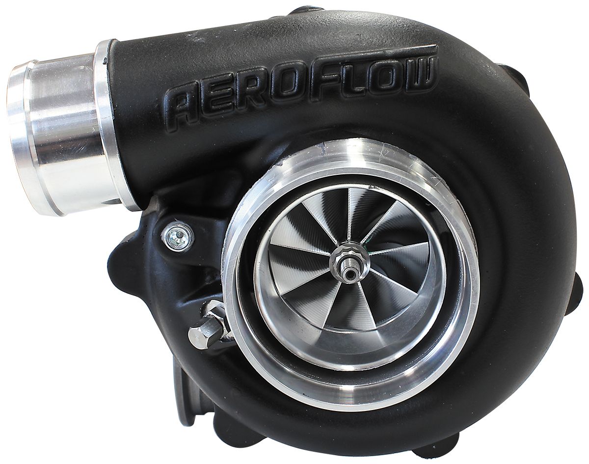 Aeroflow BOOSTED B5455 1.21 Reverse Rotation Turbocharger 660HP, Hi Temp Black Finish AF8