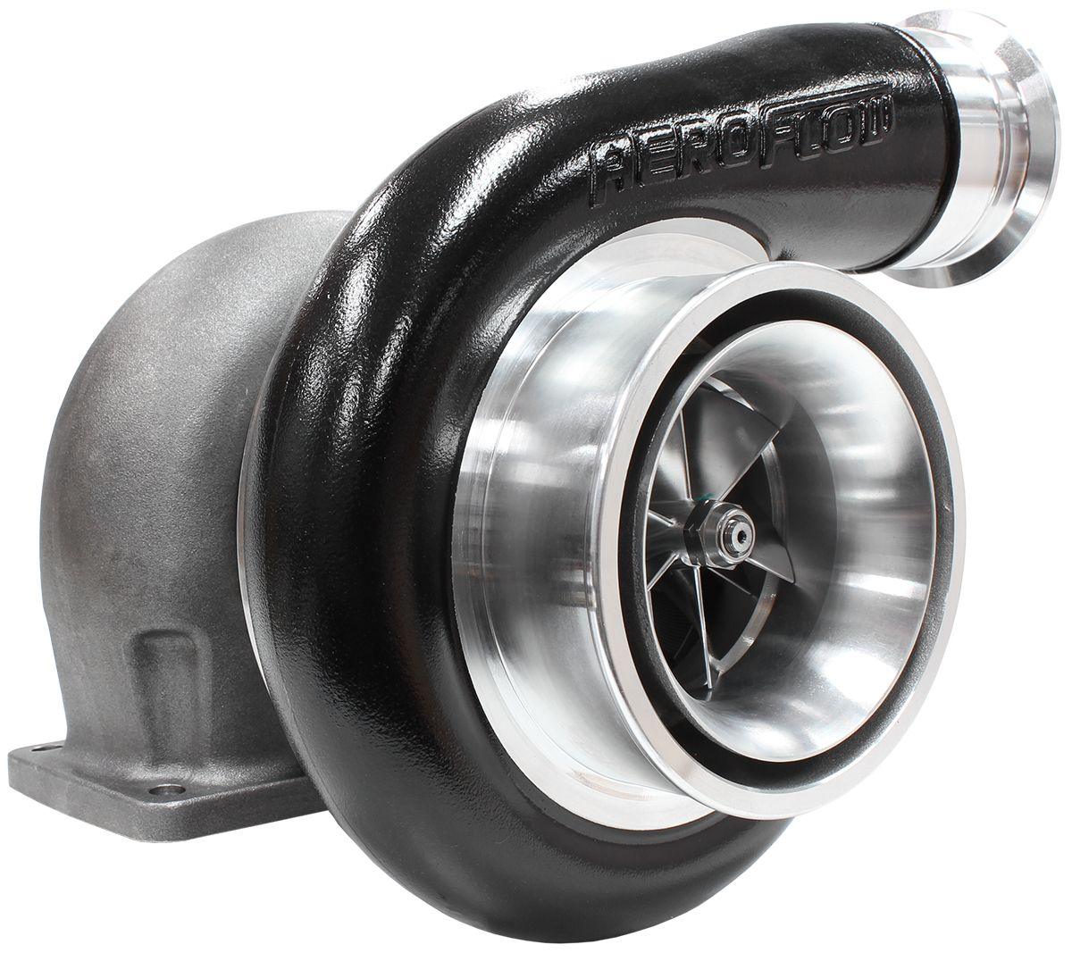 Aeroflow BOOSTED 8888 T4 1.25 Turbocharger 1600HP, Hi Temp Black Finish AF8005-4001BLK