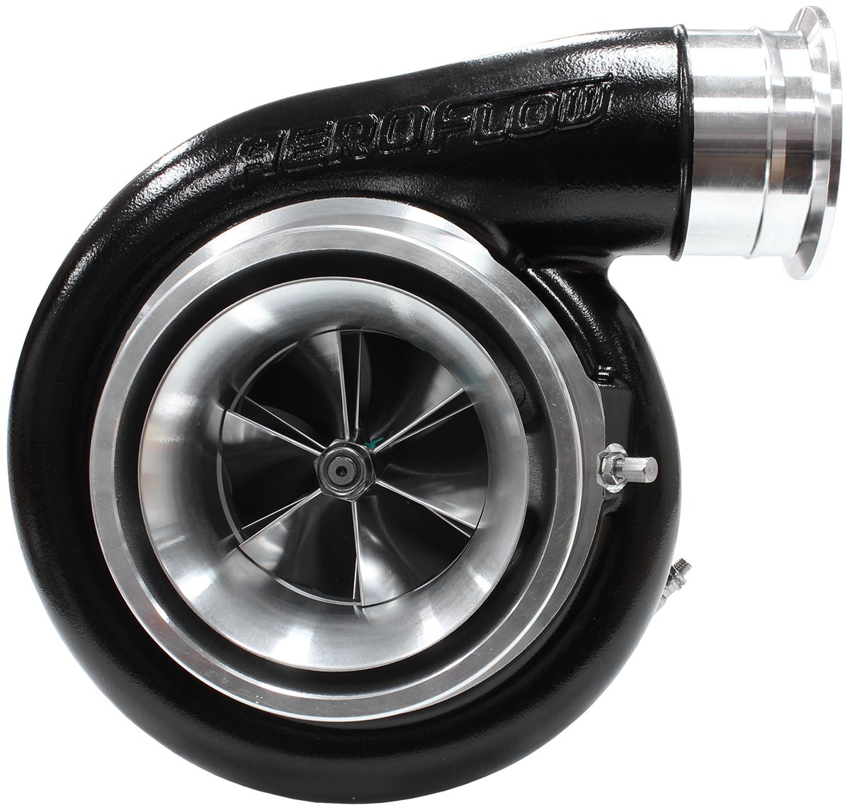 Aeroflow BOOSTED 8888 T4 1.25 Turbocharger 1600HP, Hi Temp Black Finish AF8005-4001BLK