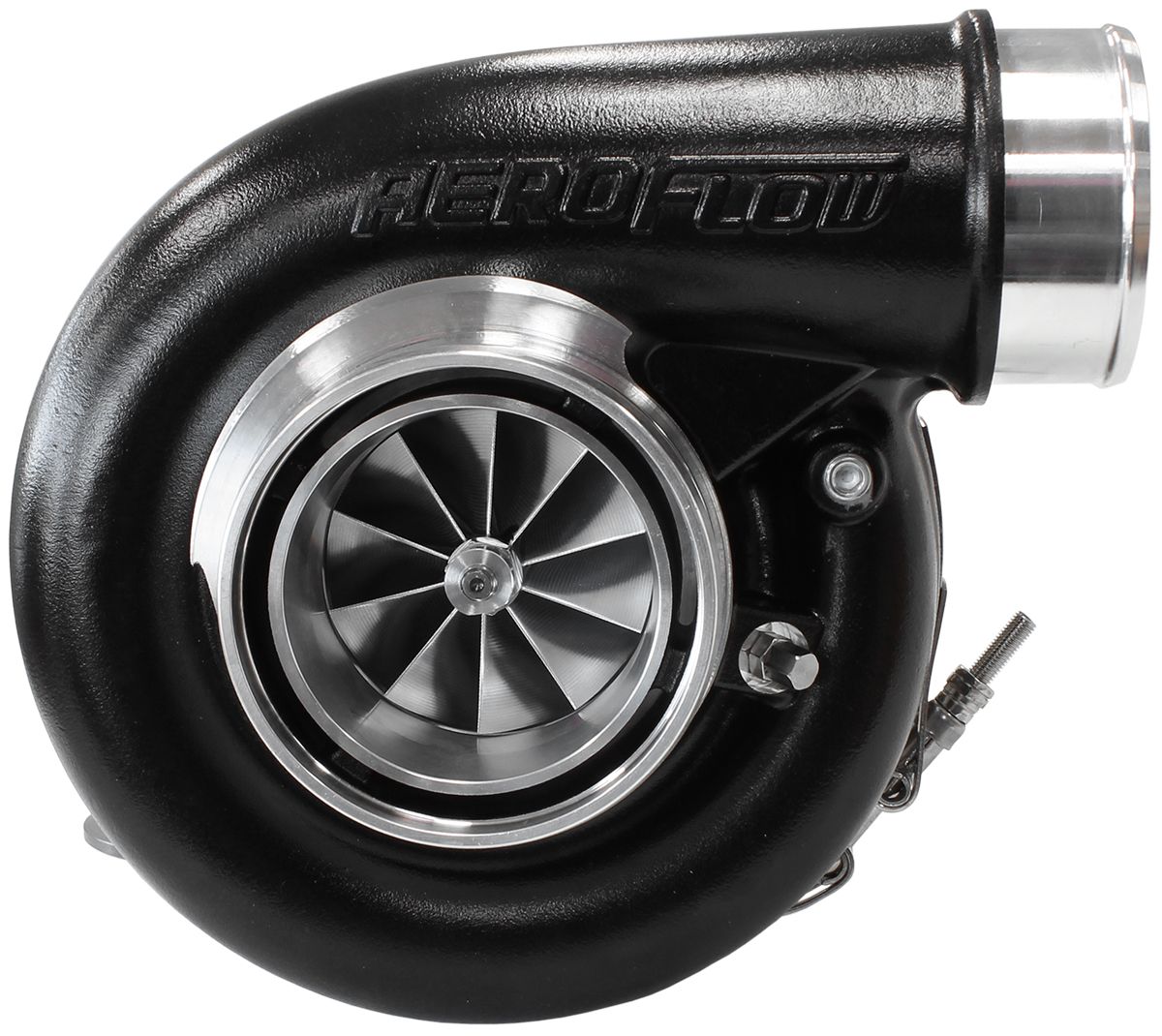 Aeroflow BOOSTED 7375 V-Band 1.01 Turbocharger 1200HP, Hi Temp Black Finish AF8005-4006BL