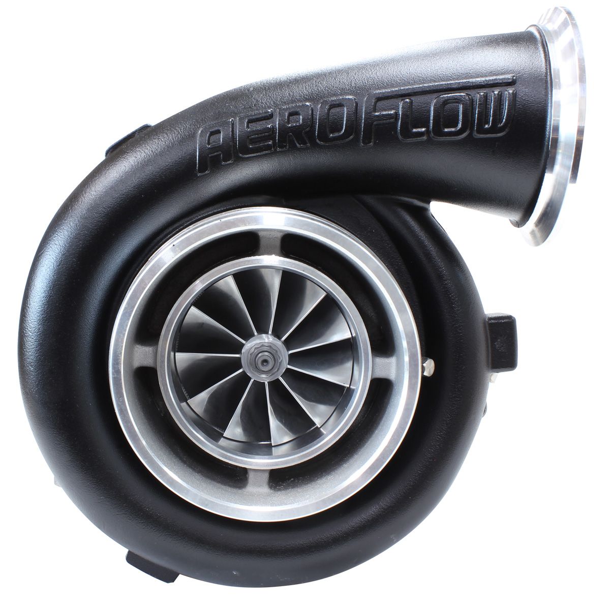 Aeroflow BOOSTED 8077 T4 1.15 Turbocharger 1250HP, Hi Temp Black Finish AF8005-4007BLK