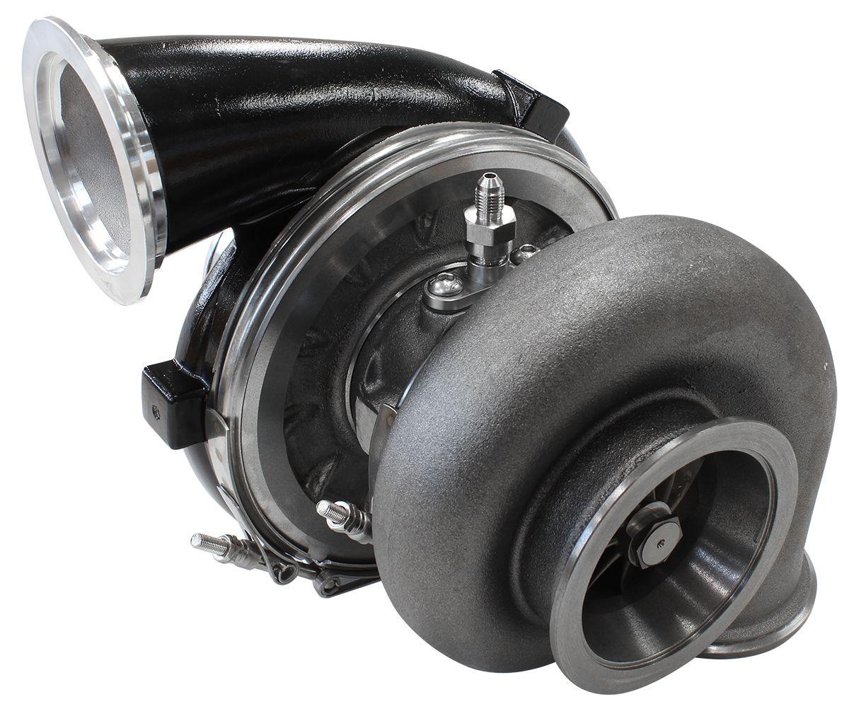 Aeroflow BOOSTED 7075 V-Band 1.16 Turbocharger 950HP, Hi Temp Black Finish AF8005-4014BLK