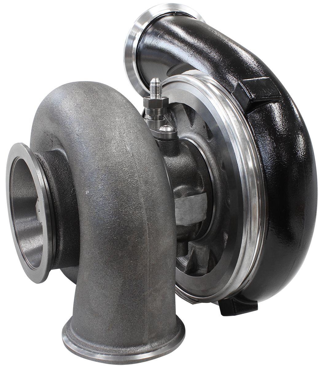 Aeroflow BOOSTED 7075 V-Band 1.16 Turbocharger 950HP, Hi Temp Black Finish AF8005-4014BLK