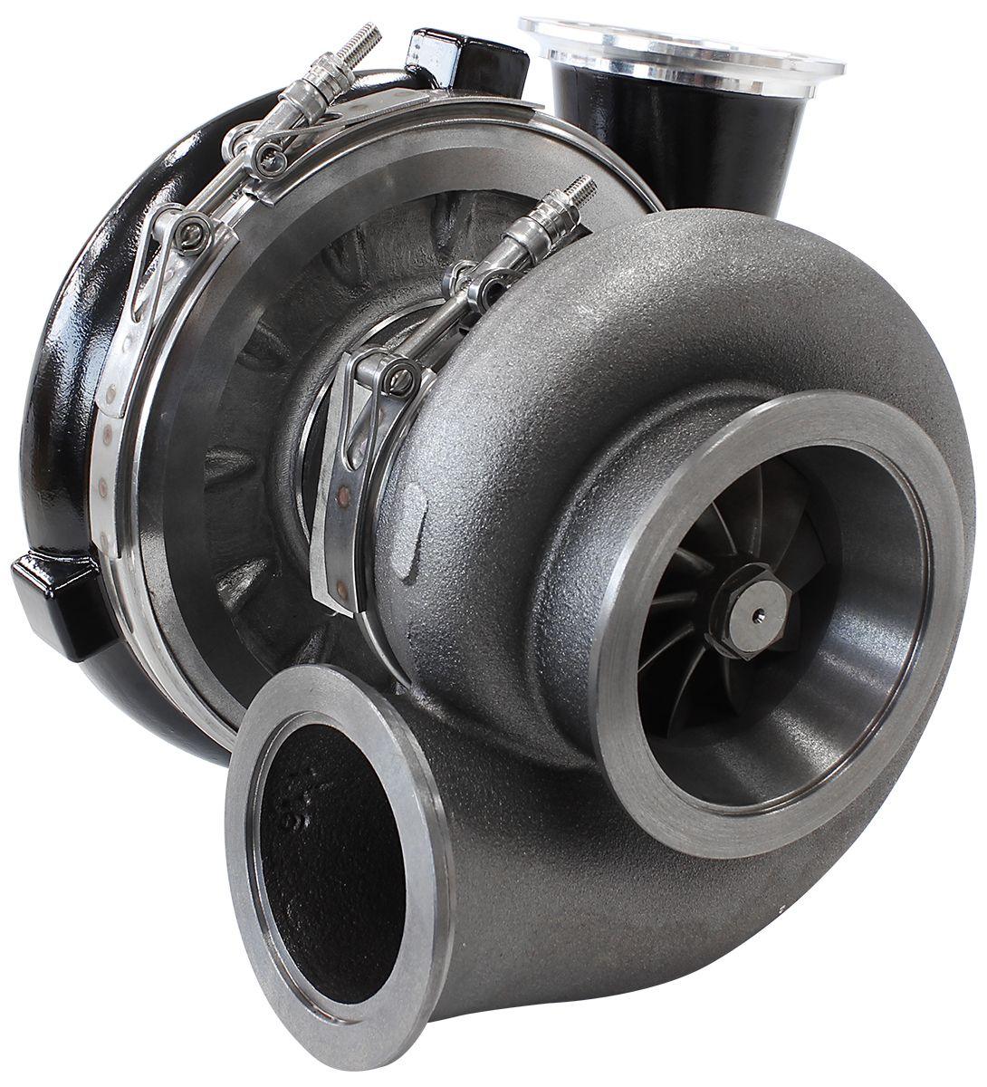 Aeroflow BOOSTED 7075 V-Band 1.16 Turbocharger 950HP, Hi Temp Black Finish AF8005-4014BLK