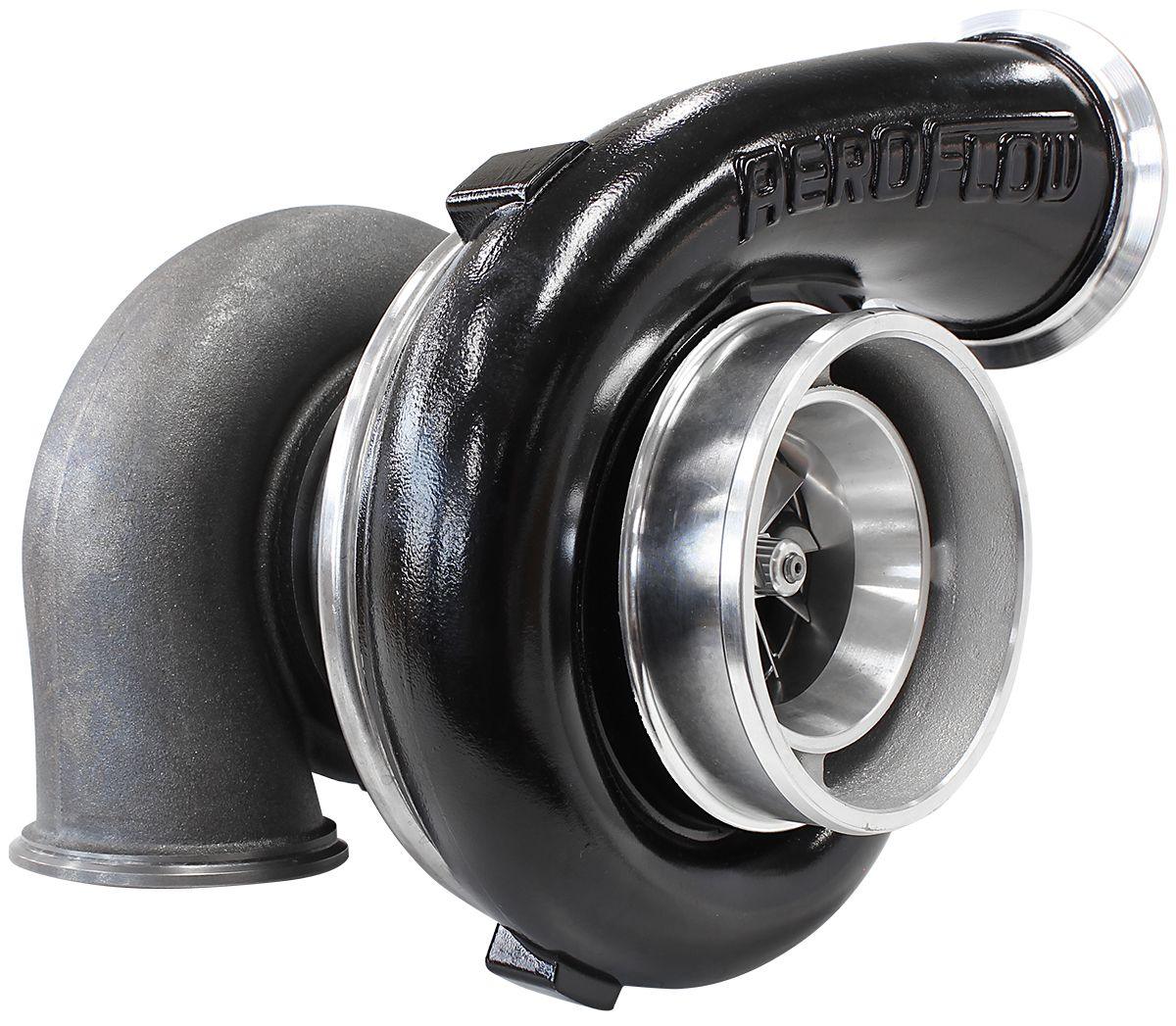 Aeroflow BOOSTED 7075 V-Band 1.16 Turbocharger 950HP, Hi Temp Black Finish AF8005-4014BLK