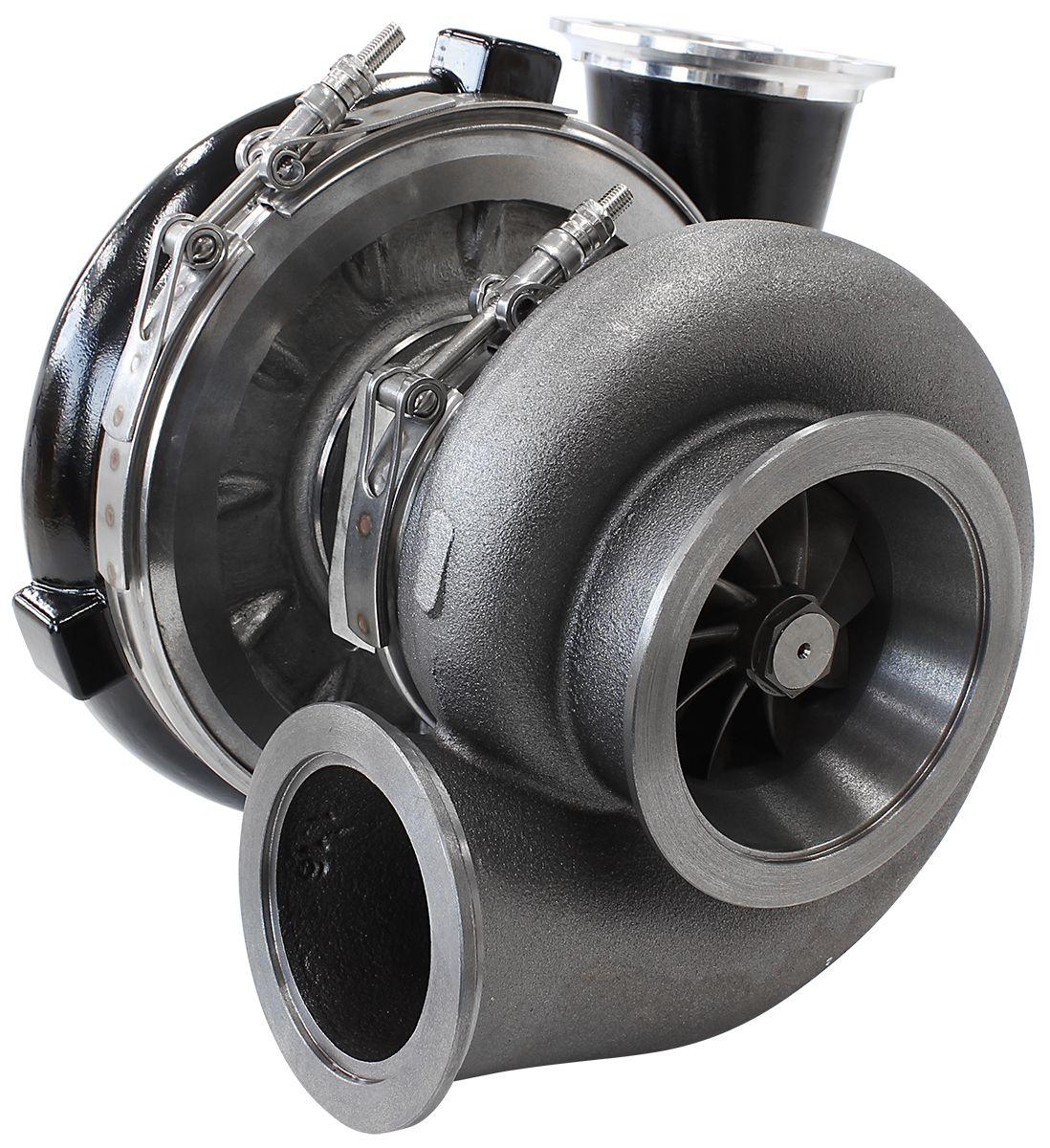 Aeroflow BOOSTED 7075 V-Band 1.16 Turbocharger 950HP, Hi Temp Black Finish AF8005-4014BLK