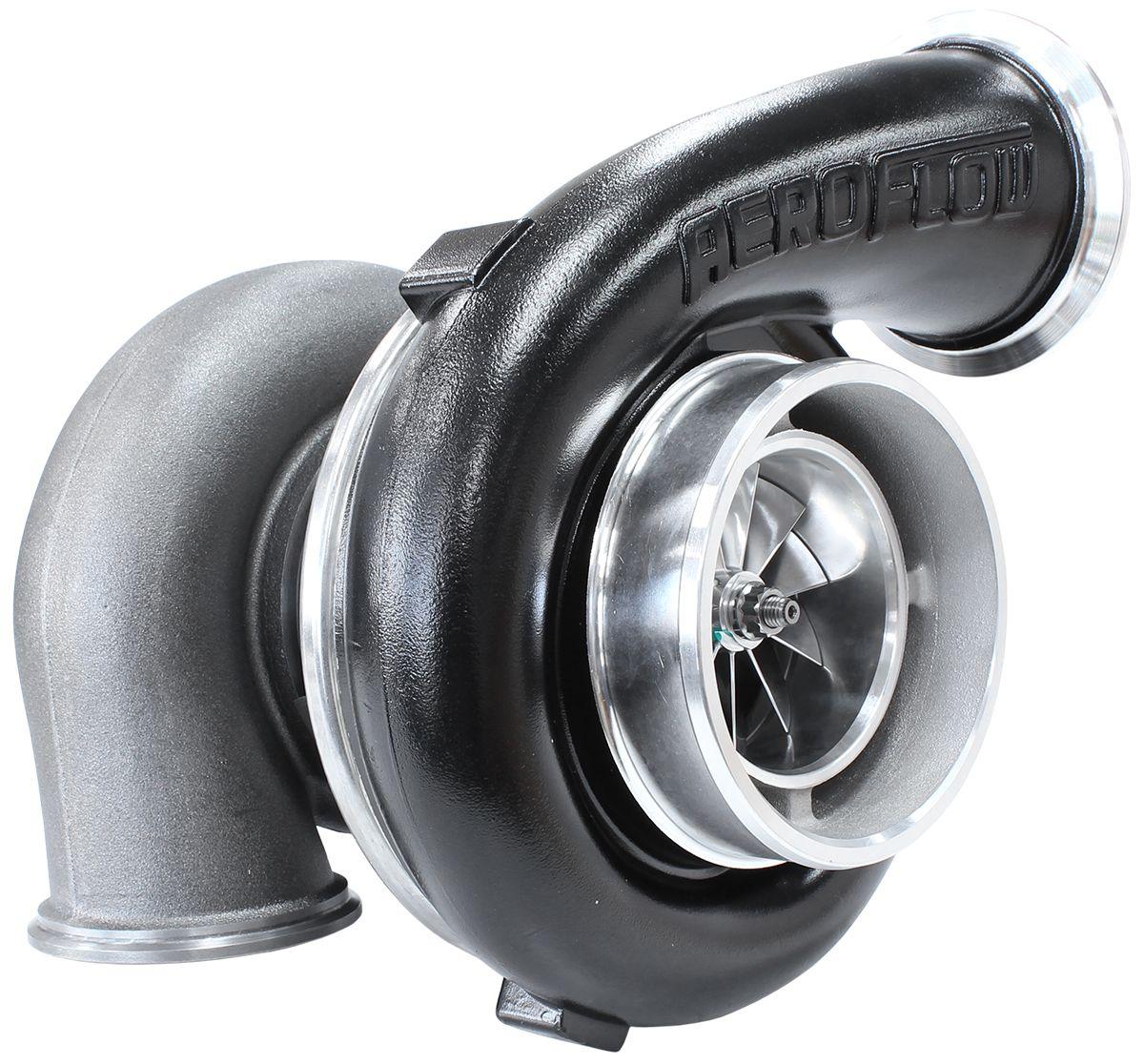 Aeroflow BOOSTED 8077 V-Band 1.16 Turbocharger 1250HP, Hi Temp Black Finish AF8005-4015BL