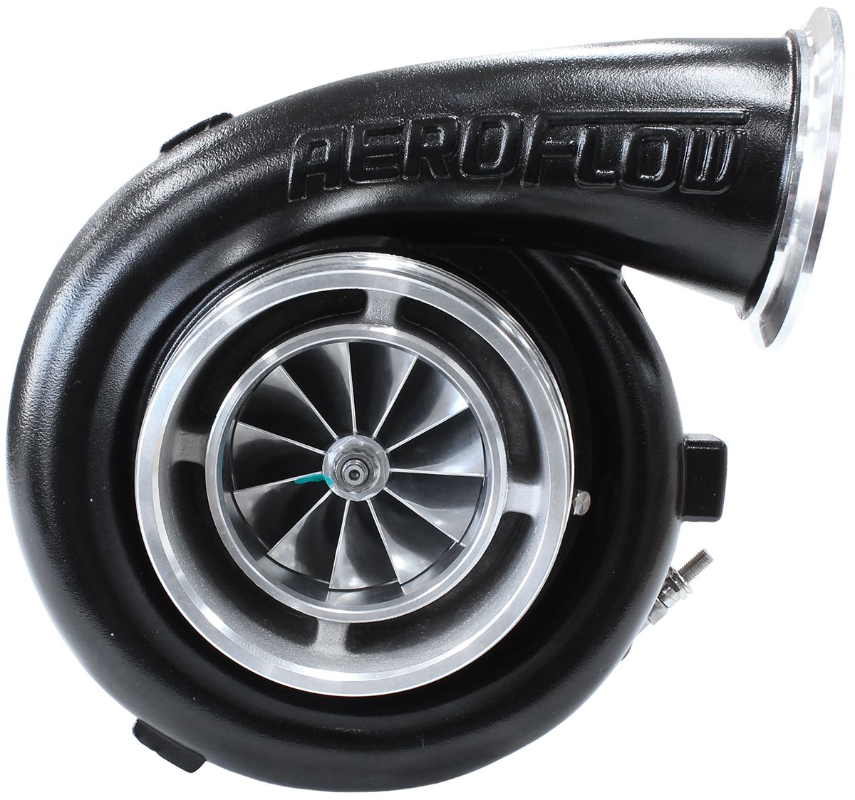 Aeroflow BOOSTED 8077 V-Band 1.16 Turbocharger 1250HP, Hi Temp Black Finish AF8005-4015BL