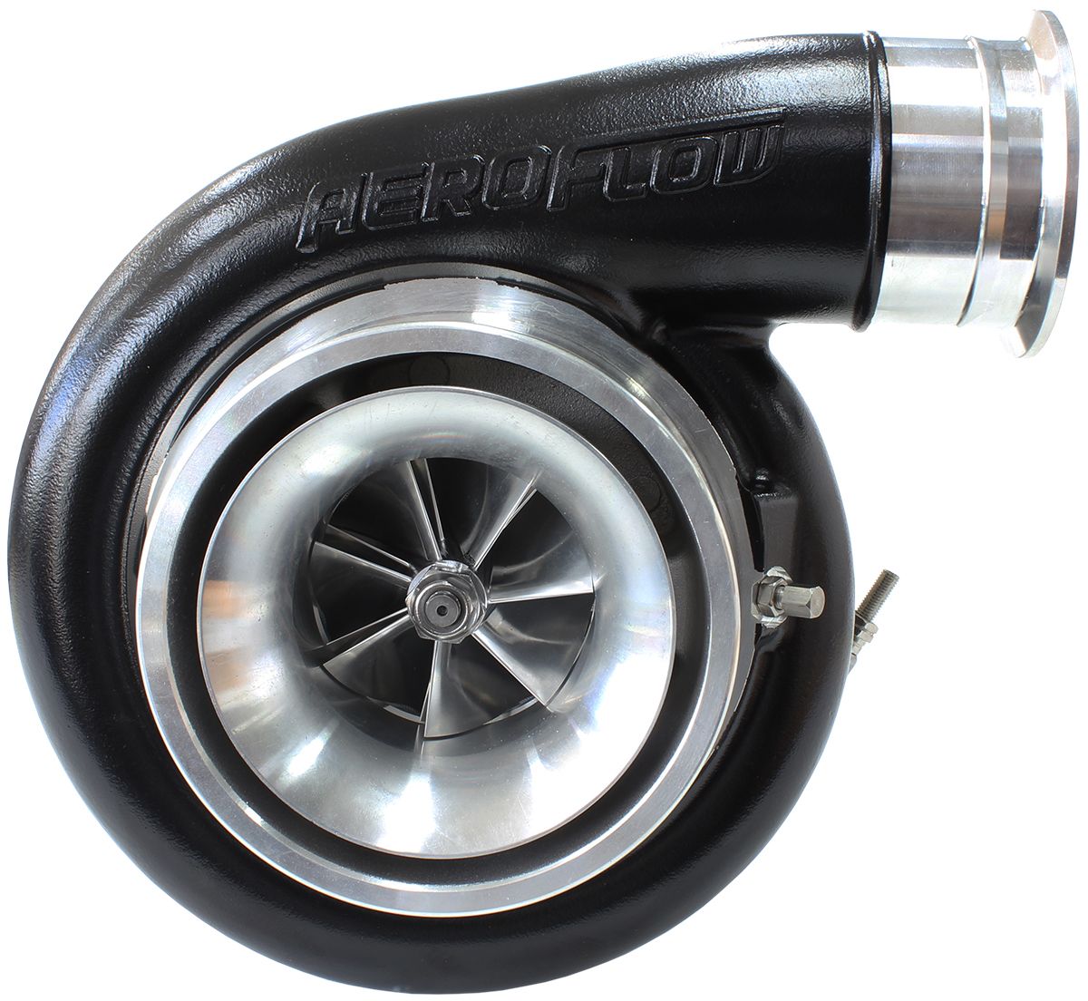 Aeroflow BOOSTED 7575 T4 1.10 Turbocharger 1050HP, Hi Temp Black Finish AF8005-4017BLK