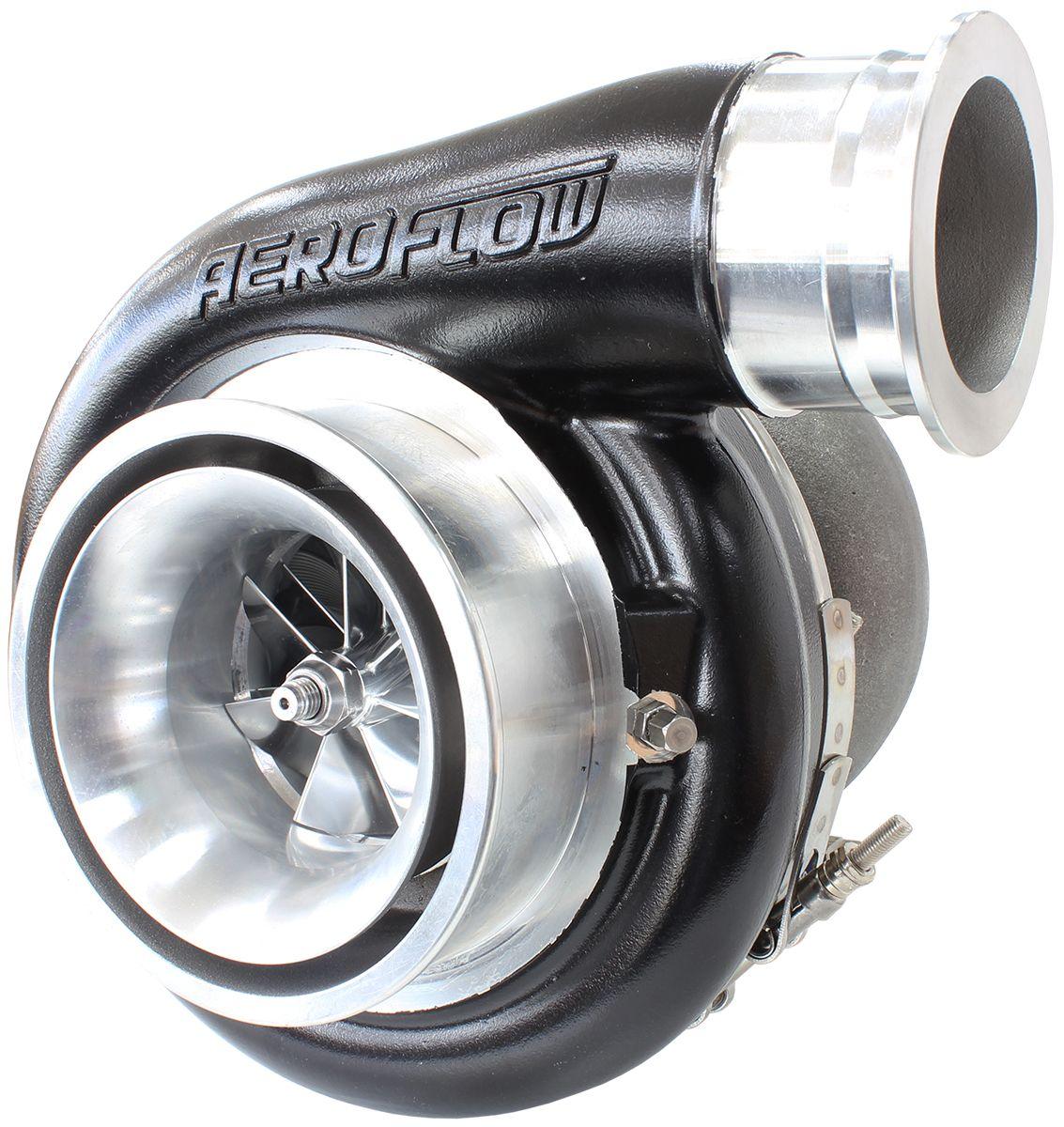 Aeroflow BOOSTED 8075 T4 1.10 Turbocharger 1250HP, Hi Temp Black Finish AF8005-4018BLK