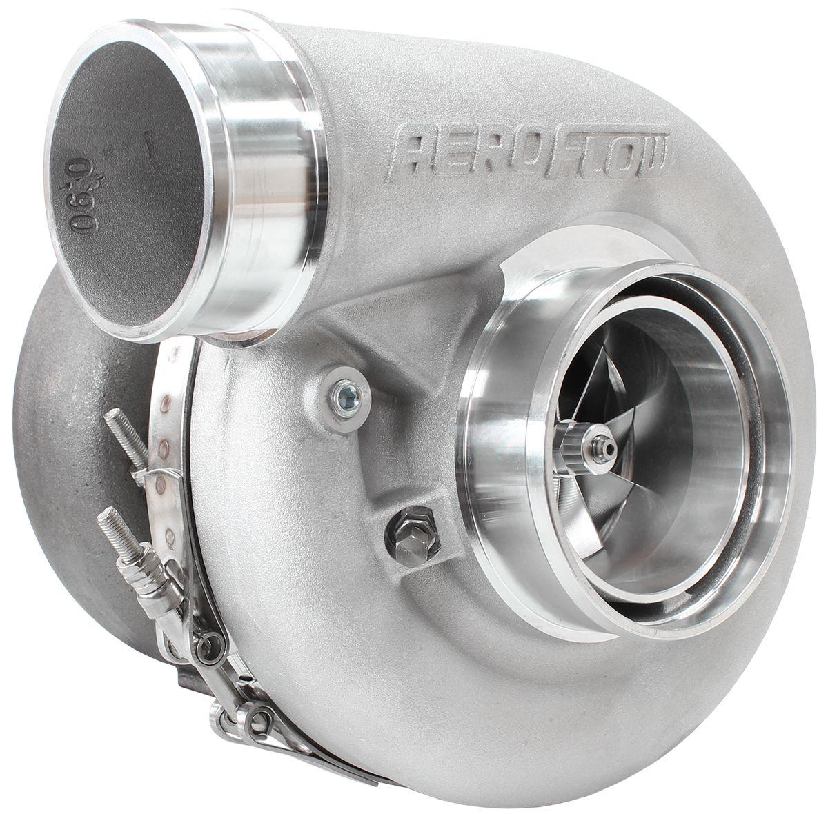 Aeroflow BOOSTED 7375 1.01 Reverse Rotation Turbocharger 1200HP, Natural Cast Finish AF80