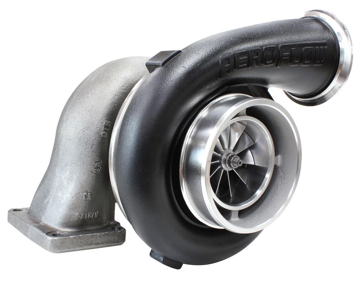 Aeroflow BOOSTED 8077 T6 1.26 Turbocharger 1250HP, Hi Temp Black Finish AF8005-6000BLK