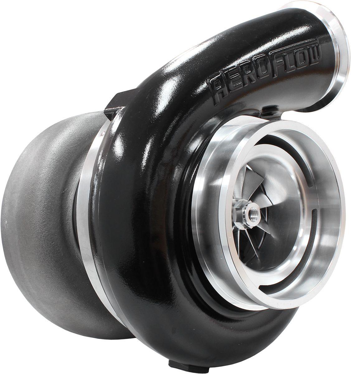 Aeroflow BOOSTED 94103 T6 1.24 Turbocharger 2500HP, Hi Temp Black Finish AF8005-6005BLK