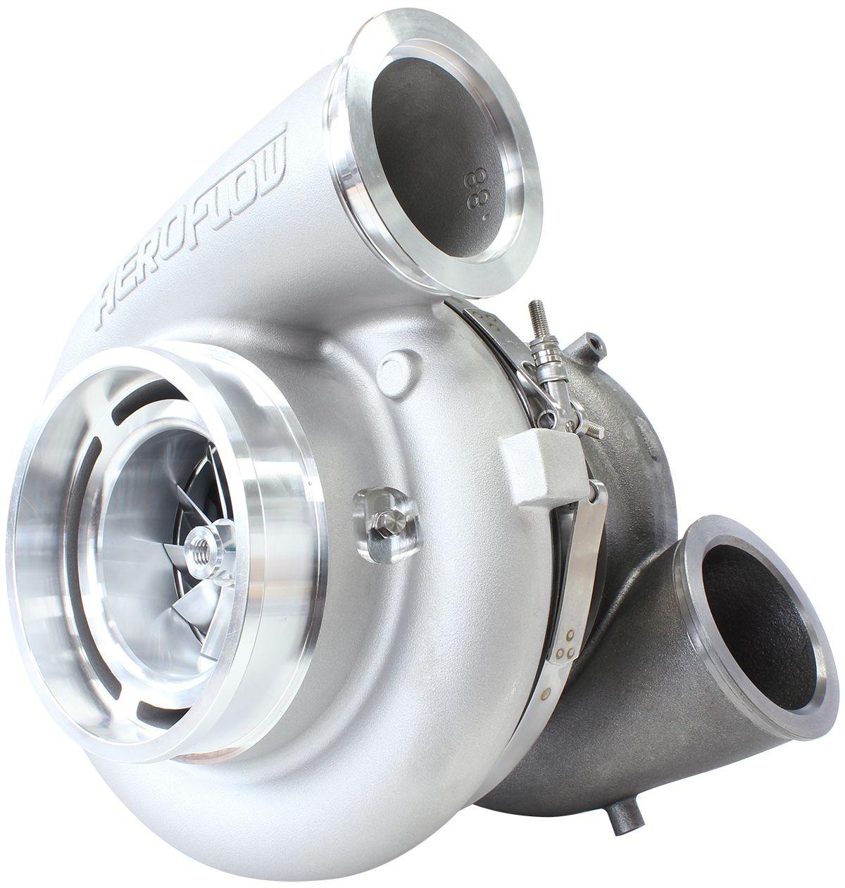 Aeroflow BOOSTED 94103 V-Band 1.22 Turbocharger 2000HP, Natural Cast Finish AF8005-6015