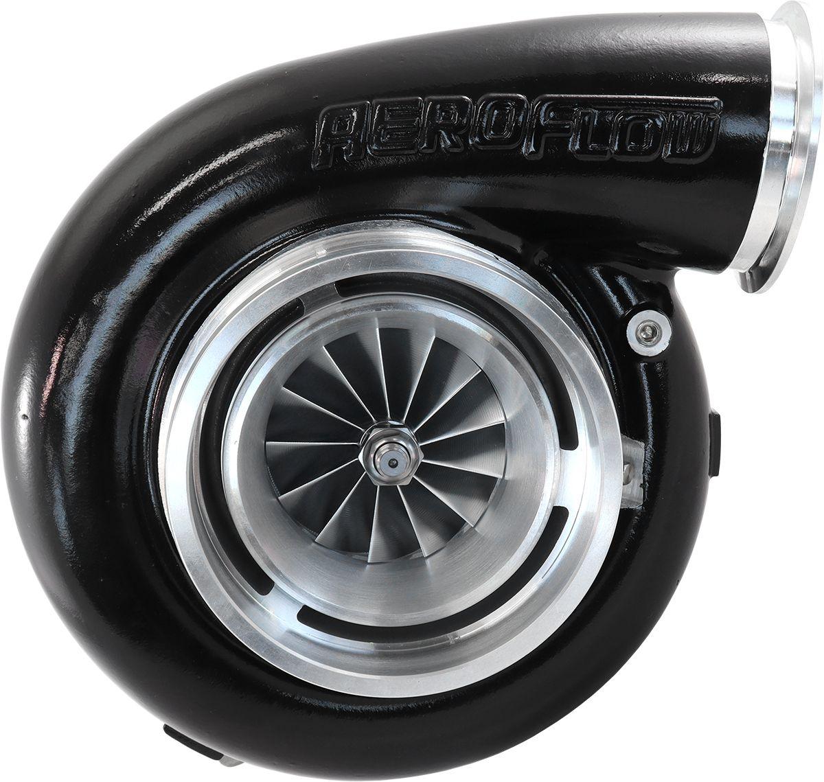 Aeroflow BOOSTED 88102 T6 1.24 Turbocharger 2500HP, Hi Temp Black Finish AF8005-6020BLK