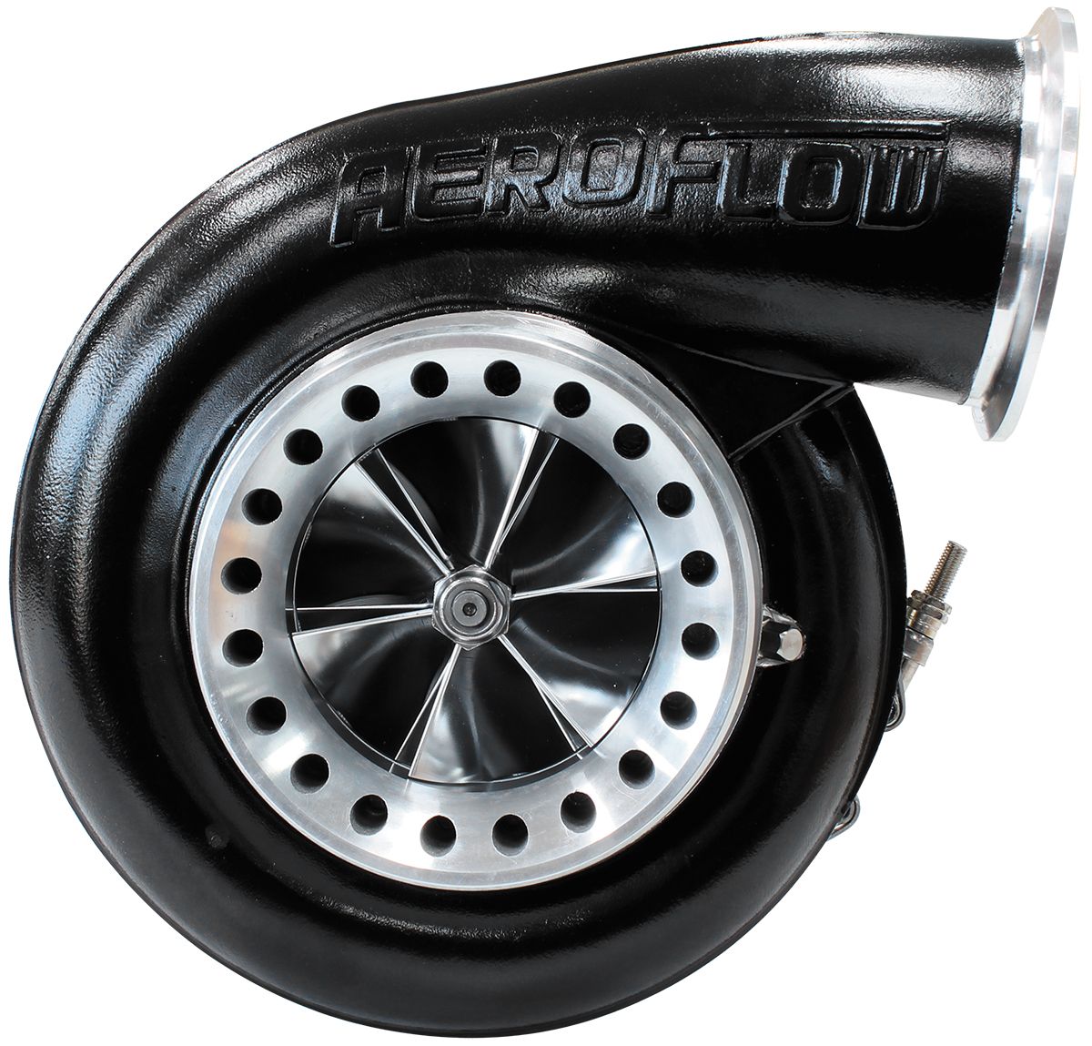 Aeroflow BOOSTED 8888 T4 1.25 Turbocharger 1600HP, Hi Temp Black Finish AF8006-4001BLK