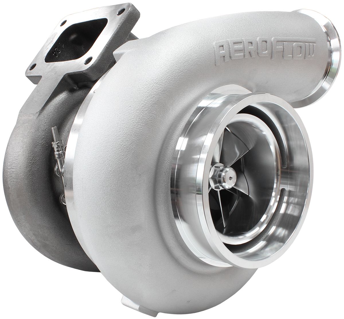 Aeroflow BOOSTED 94102 T6 1.24 Turbocharger 2500HP, Natural Cast Finish AF8006-6010