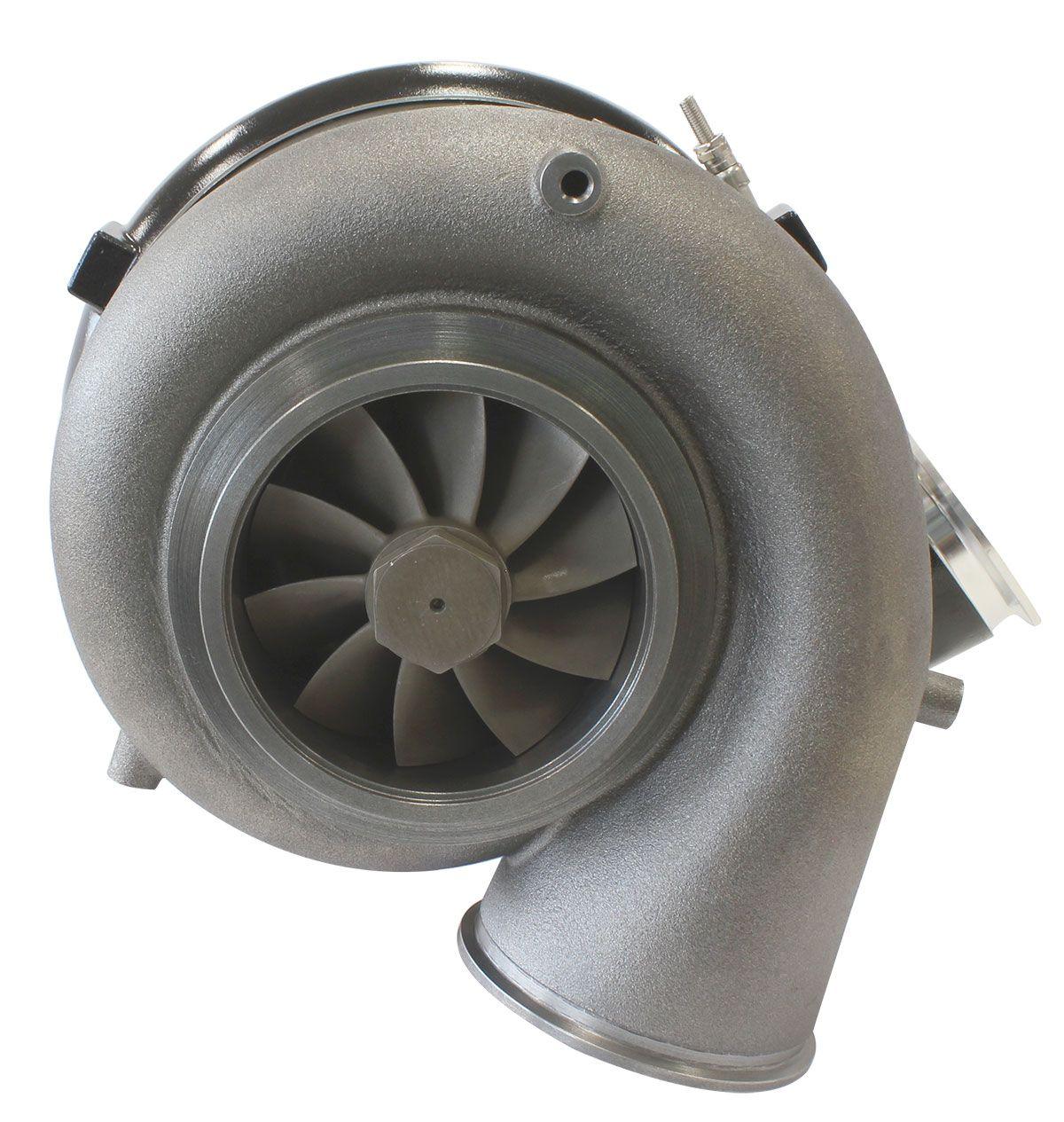 Aeroflow BOOSTED 94102 V-Band 1.22 Turbocharger 2500HP, Hi Temp Black Finish AF8006-6020B