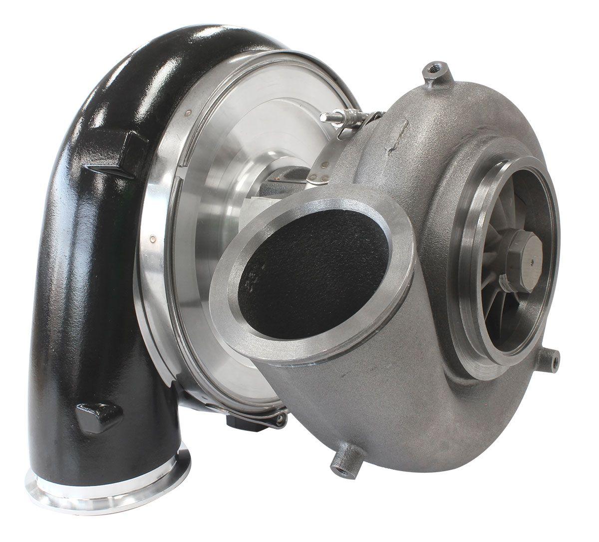 Aeroflow BOOSTED 94102 V-Band 1.22 Turbocharger 2500HP, Hi Temp Black Finish AF8006-6020B