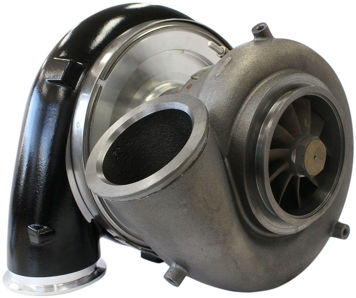 Aeroflow BOOSTED 98102 V-Band 1.22 Turbocharger 2500HP, Hi Temp Black Finish AF8006-6021B