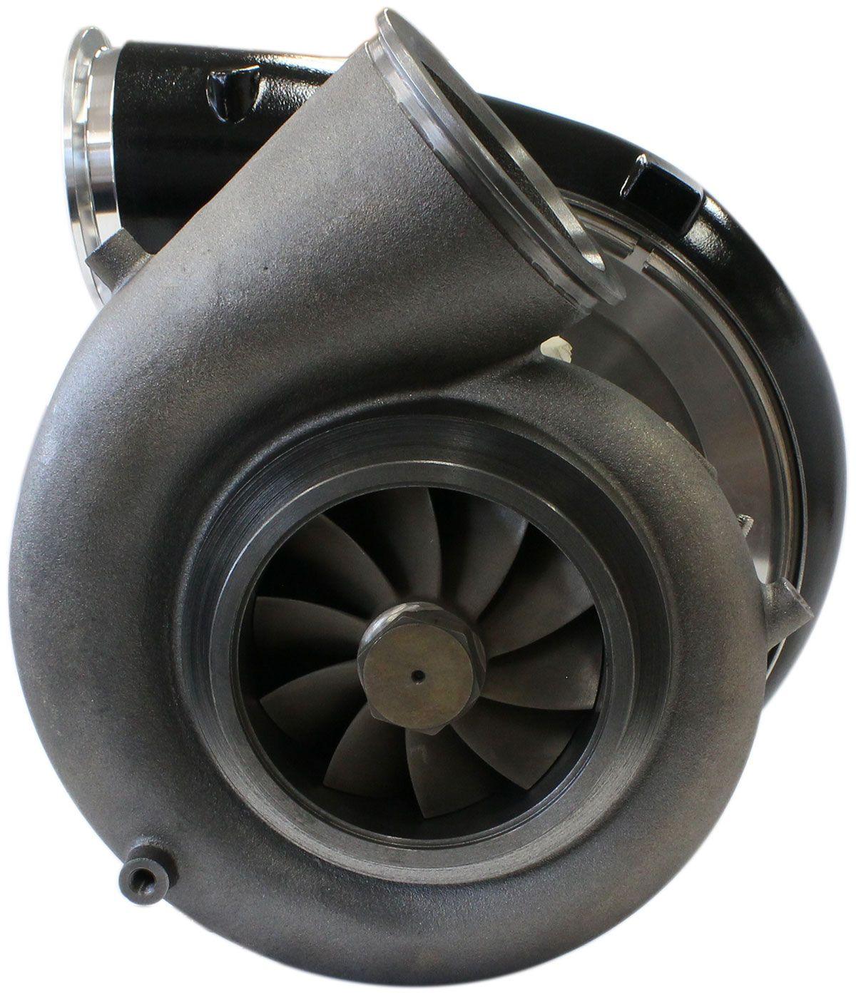 Aeroflow BOOSTED 98102 V-Band 1.22 Turbocharger 2500HP, Hi Temp Black Finish AF8006-6021B