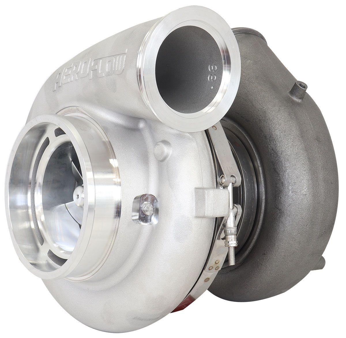 Aeroflow BOOSTED 102102 V-Band 1.22 Turbocharger 2500HP, Natural Cast Finish AF8006-6022