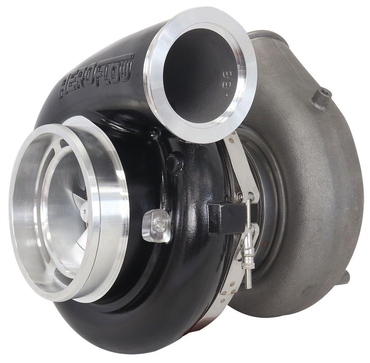 Aeroflow BOOSTED 106102 V-Band 1.22 Turbocharger 2500HP, Hi Temp Black Finish AF8006-6023