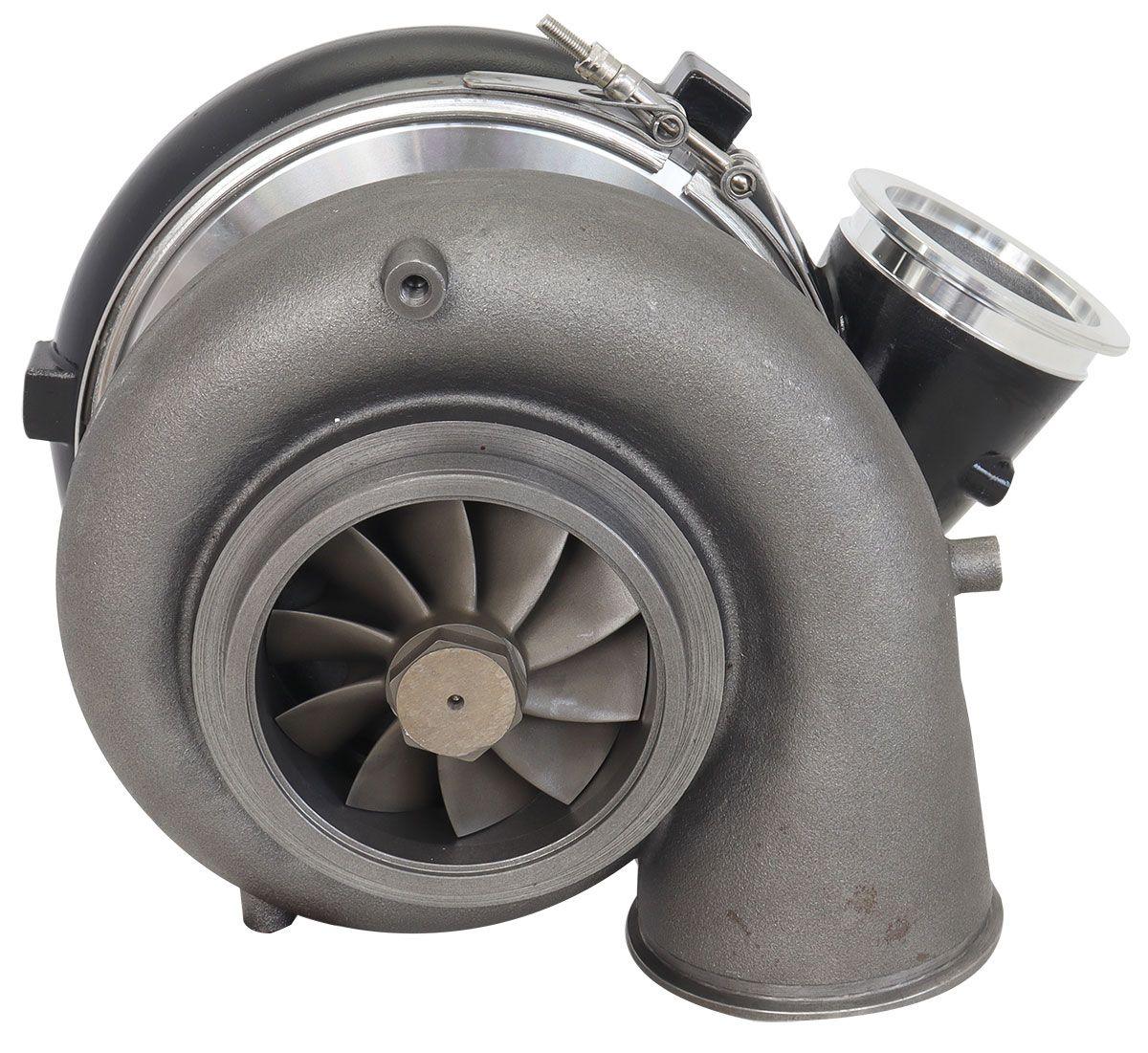 Aeroflow BOOSTED 106102 V-Band 1.22 Turbocharger 2500HP, Hi Temp Black Finish AF8006-6023