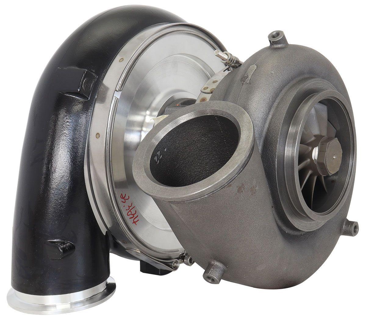 Aeroflow BOOSTED 106102 V-Band 1.22 Turbocharger 2500HP, Hi Temp Black Finish AF8006-6023