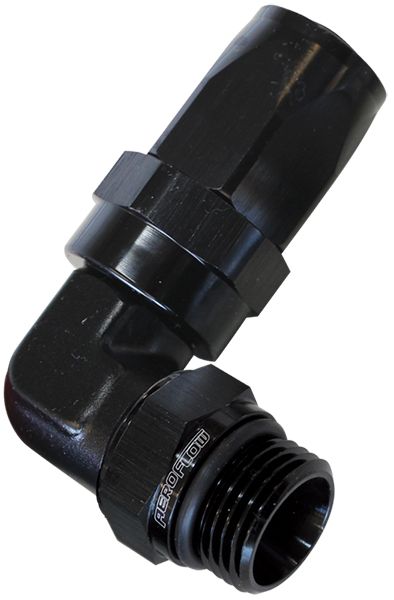 CLEARANCE Aeroflow ORB Taper Swivel 90° Hose End -10AN to -10AN AF849-10-10BLK